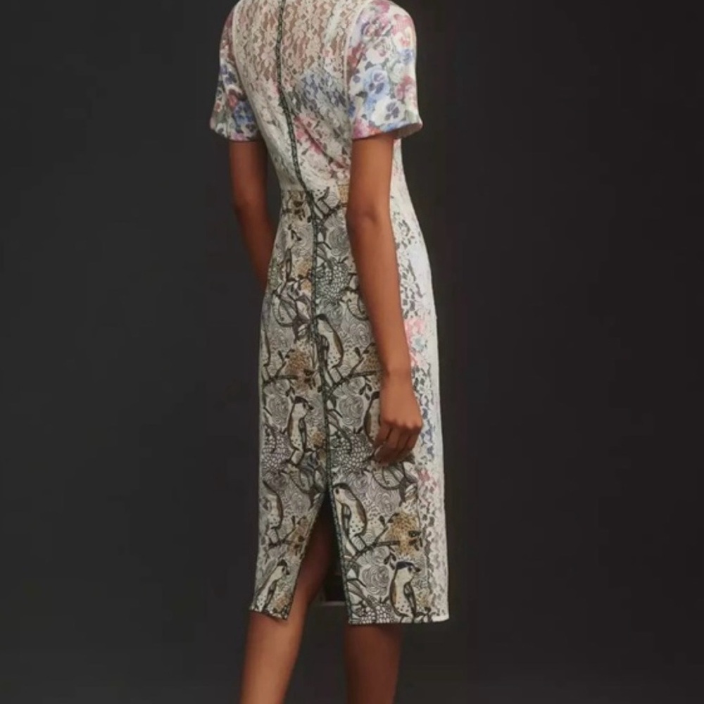 Anthropologie Multicolor Lace Midi Dress by Byron Lars NWT - Picture 2 of 9